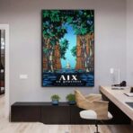 poster vintage aix en provence