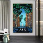 poster vintage aix en provence