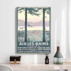 poster vintage aix les bains