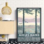 poster vintage aix les bains