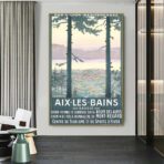 poster vintage aix les bains