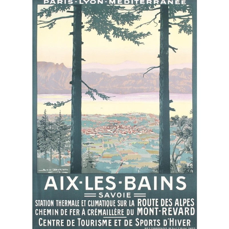 poster vintage aix les bains poster vintage aix les bains