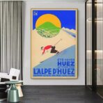 poster vintage alpe dhuez 1