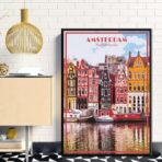 poster vintage di amsterdam