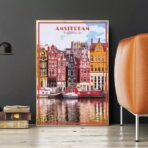 poster vintage di amsterdam