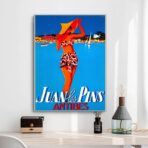 poster vintage antibes juan les pins
