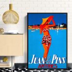 poster vintage antibes juan les pins