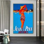 poster vintage antibes juan les pins