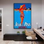 poster vintage antibes juan les pins