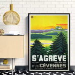 poster vintage ardeche