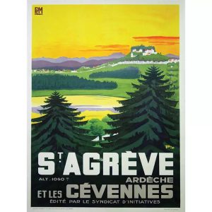 poster vintage ardeche