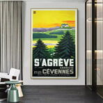 poster vintage ardeche