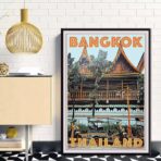 poster vintage di bangkok