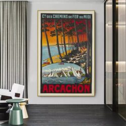 poster vintage bassin darcachon