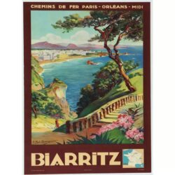 poster vintage biarritz