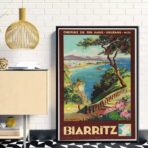 poster vintage biarritz
