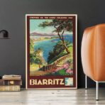 poster vintage biarritz