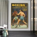 poster di boxe vintage