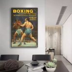 poster di boxe vintage