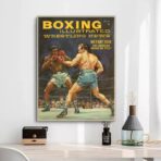 poster di boxe vintage
