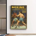 poster di boxe vintage