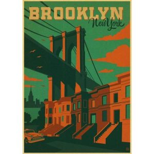 poster vintage di brooklyn