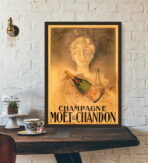 poster di champagne vintage