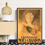 poster di champagne vintage