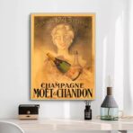 poster di champagne vintage