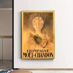 poster di champagne vintage