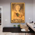 poster di champagne vintage