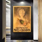 poster di champagne vintage