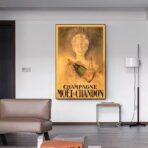 poster di champagne vintage