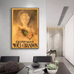 poster di champagne vintage