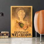 poster di champagne vintage
