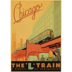 poster vintage di chicago