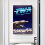 poster di compagnia aerea vintage