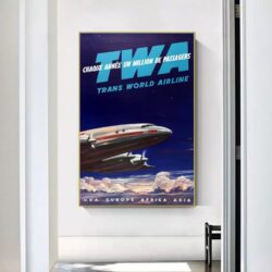 poster di compagnia aerea vintage