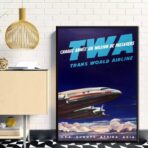 poster di compagnia aerea vintage