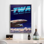poster di compagnia aerea vintage