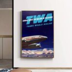 poster di compagnia aerea vintage