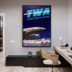 poster di compagnia aerea vintage