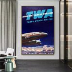 poster di compagnia aerea vintage