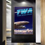 poster di compagnia aerea vintage