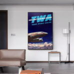 poster di compagnia aerea vintage