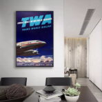 poster di compagnia aerea vintage