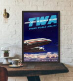 poster di compagnia aerea vintage
