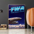 poster di compagnia aerea vintage