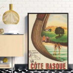 poster vintage costa basca