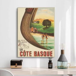 poster vintage costa basca